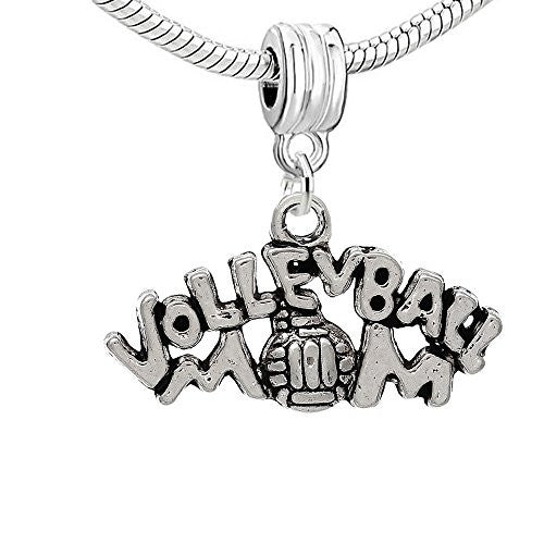 Volleyball Mom Charm Pendant - Sexy Sparkles Fashion Jewelry