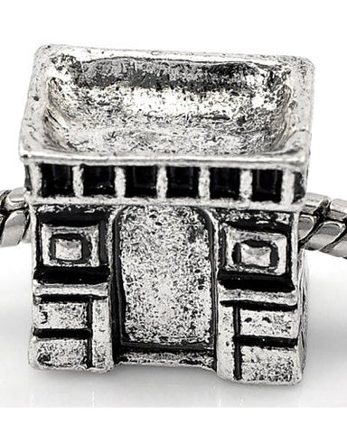 Paris Triumphal Arch Charm Spacer European Bead Compatible for Most European Snake Chain Bracelet - Sexy Sparkles Fashion Jewelry - 1