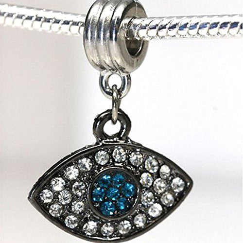 Evil Eye Dangle Charm European Bead Compatible for Most European Snake Chain Bracelet - Sexy Sparkles Fashion Jewelry