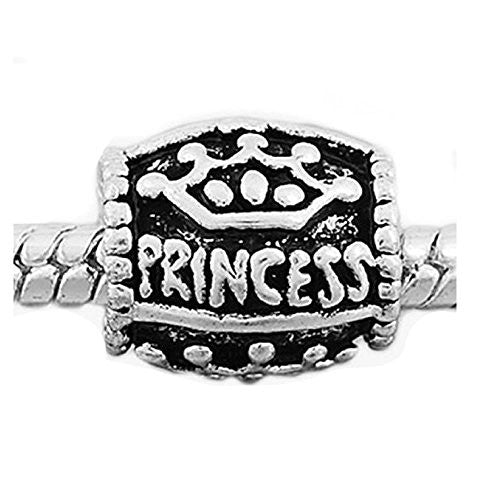 Princess Charm European Bead Compatible for Most European Snake Chain Bracelet