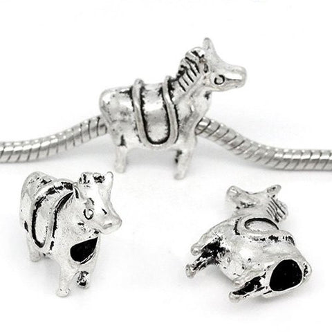 Horse Spacer European Bead Compatible for Most European Snake Chain Bracelet - Sexy Sparkles Fashion Jewelry - 3