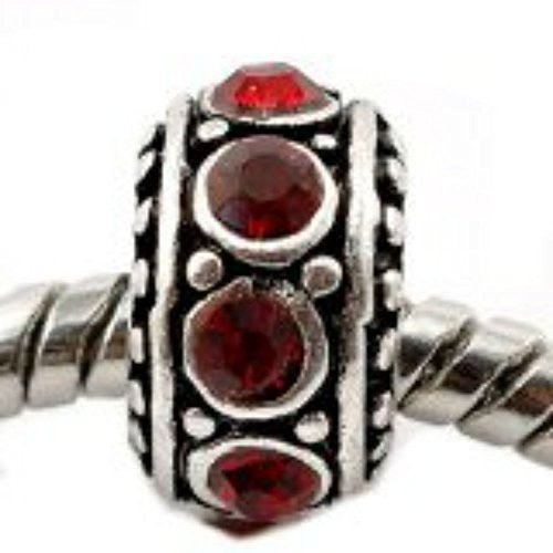 January Birthstone Charm Beads Charm Compatible with European Snake Chain Charm Bracelet