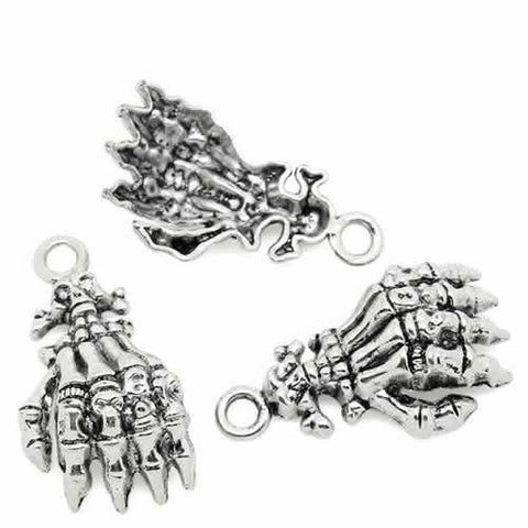 Halloween Skeleton Hand Charm Pendant - Sexy Sparkles Fashion Jewelry - 2