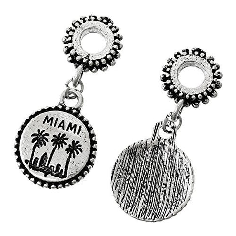 State Charm Bead Spacer (Miami)Spacer Bead for European Snake Chain Charm Bracelet - Sexy Sparkles Fashion Jewelry - 2