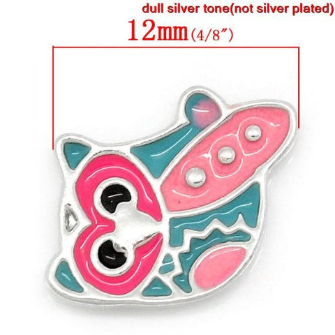 Pink Owl Floating Charm For Glass Living Memory Lockets - Sexy Sparkles Fashion Jewelry - 3
