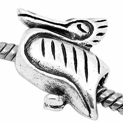 Pelican Bird European Bead Compatible for Most European Snake Chain Bracelet - Sexy Sparkles Fashion Jewelry - 1