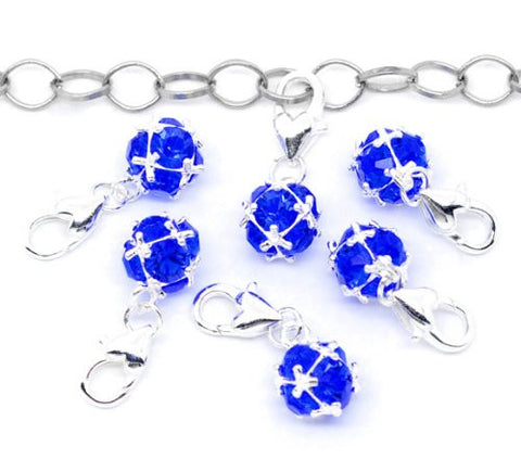 Septemeber Birthstone Dangle Charm Pendant for European Clip on Charm Jewelry w/ Lobster Clasp - Sexy Sparkles Fashion Jewelry - 3