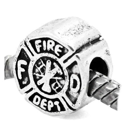 Fireman's Badge Charm European Bead Compatible for Most European Snake Chain Bracelet - Sexy Sparkles Fashion Jewelry - 3