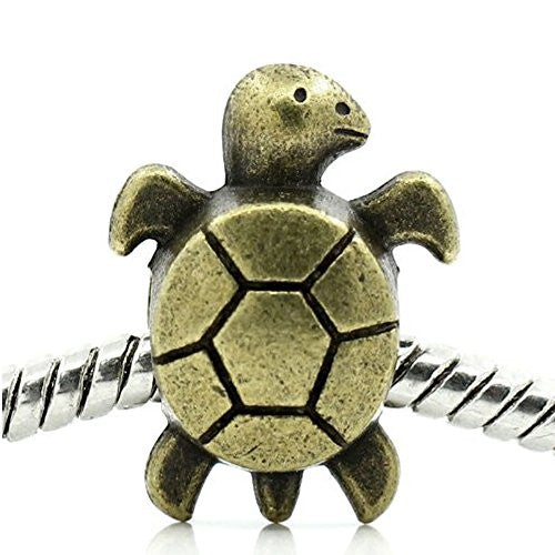 Sea Turtle Charm Spacer For Snake Chain Charm Bracelet - Sexy Sparkles Fashion Jewelry - 1