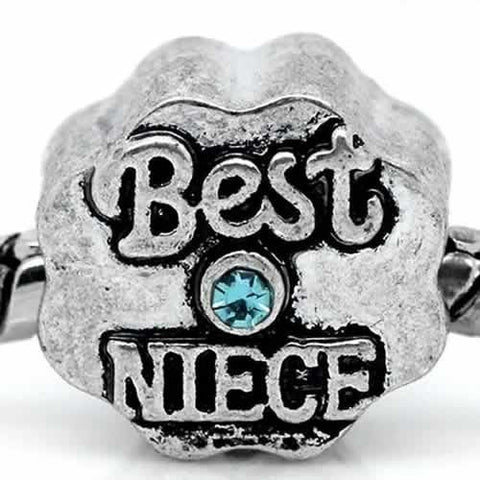 Best NieceFlower Shape Charm Bead Spacer For Snake Chain Bracelets (Blue) - Sexy Sparkles Fashion Jewelry - 4