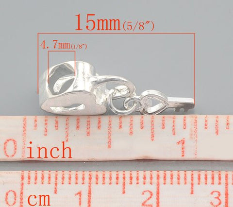 Key to my Heart Dangling Key Top Quality Charm Spacer European Bead Compatible for Most European Snake Chain Bracelet - Sexy Sparkles Fashion Jewelry - 2