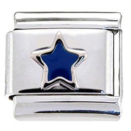Blue Star Italian Bracelet Charm - Sexy Sparkles Fashion Jewelry - 1