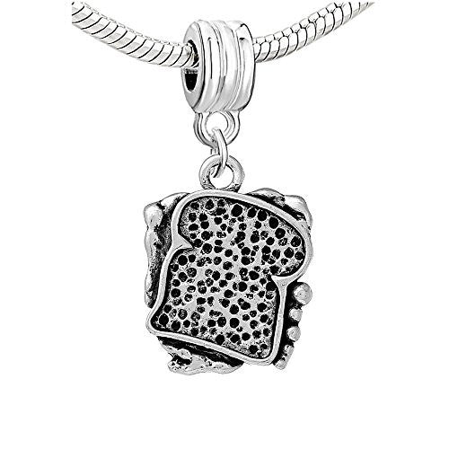 Lunch Sandwich Dangle Charm European Bead Compatible for Most European Snake Chain Bracelet - Sexy Sparkles Fashion Jewelry
