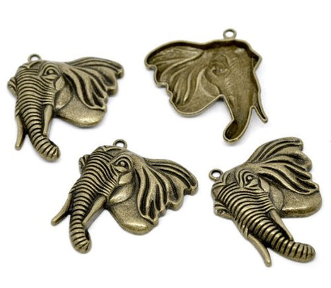 Antique Bronze Plated Elephant Pendant for Necklace - Sexy Sparkles Fashion Jewelry - 2