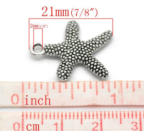 Starfish Bracelet Necklace Charm Pendant - Sexy Sparkles Fashion Jewelry - 3