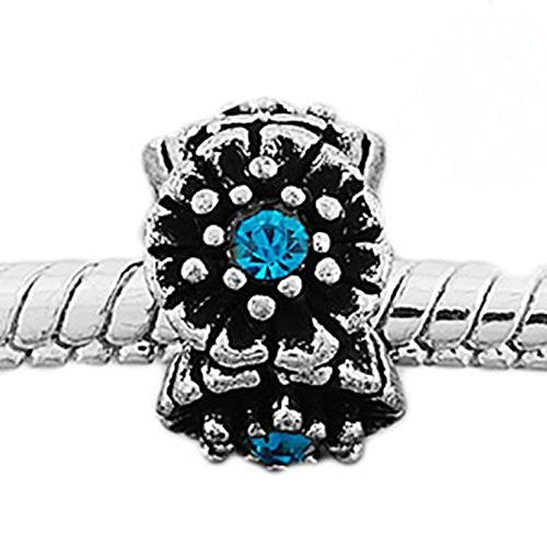 Tourquise  Crystals European Bead Compatible for Most European Snake Chain Bracelet - Sexy Sparkles Fashion Jewelry