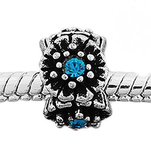 Tourquise  Crystals European Bead Compatible for Most European Snake Chain Bracelet