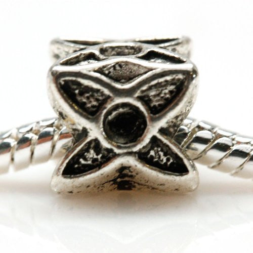 Flower X Charm Spacer European Bead Compatible for Most European Snake Chain Bracelet - Sexy Sparkles Fashion Jewelry