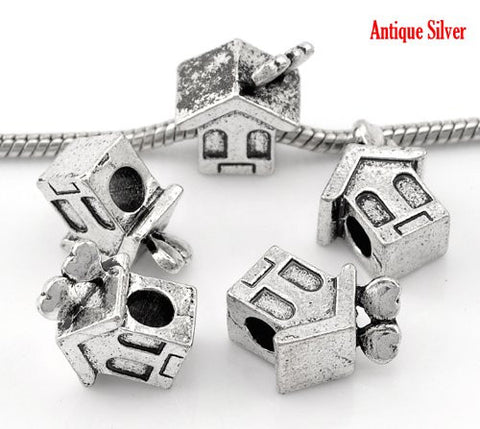 Love My Cozey house/Home Charm European Bead Compatible for Most European Snake Chain Bracelet - Sexy Sparkles Fashion Jewelry - 2