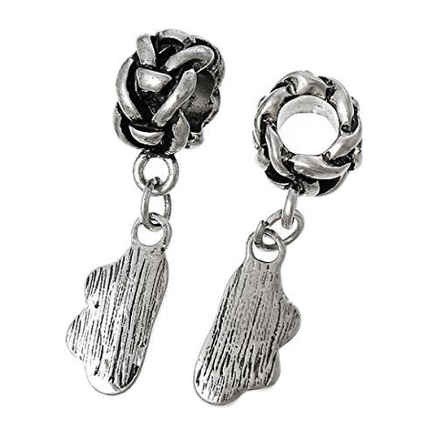 Mother Son Love Heart Charm Bead for Snake Chain Bracelet - Sexy Sparkles Fashion Jewelry - 3