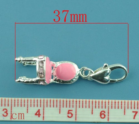 Princess Chair Clip on Charm Pendant for European Charm Jewelry w/ Lobster Clasp - Sexy Sparkles Fashion Jewelry - 3