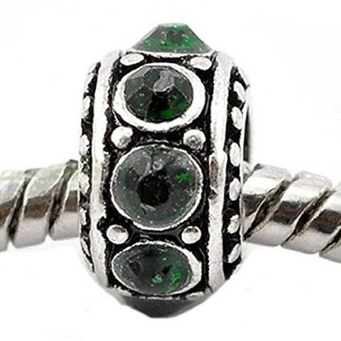 May Birthstone Spacer Bead Charm for European Snake Chain Charm Bracelet - Sexy Sparkles Fashion Jewelry - 4