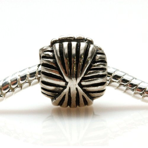 Lines Clip Lock Stopper European European Bead Compatible for Most European Snake Chain Bracelet - Sexy Sparkles Fashion Jewelry