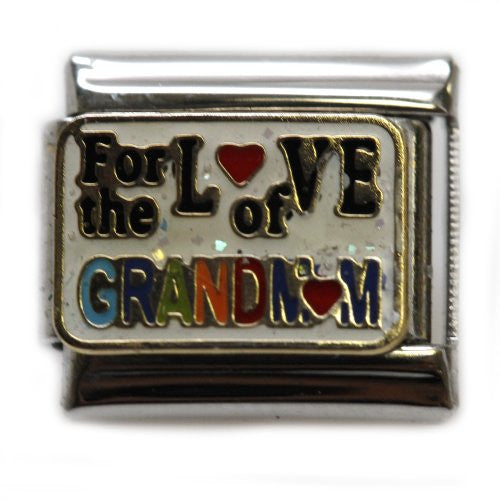 For The Love of GrandMom Italian Link Bracelet Charm