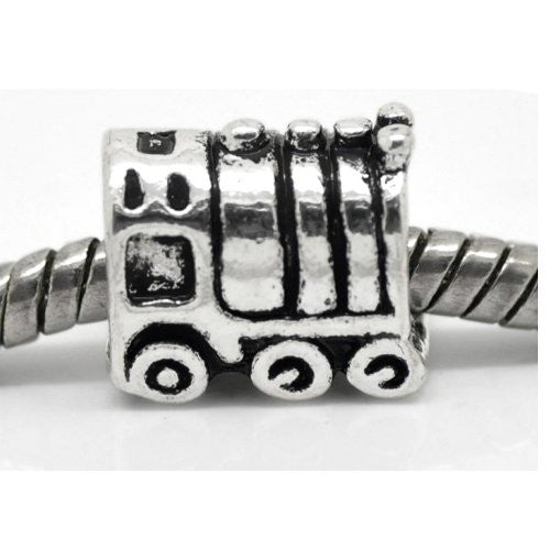 Train Locomotive Bead Charm Spacer For Snake Chain Charm Bracelet - Sexy Sparkles Fashion Jewelry