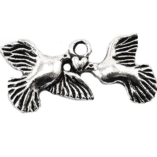 Birds Heart Bracelet Necklace Charm Pendant