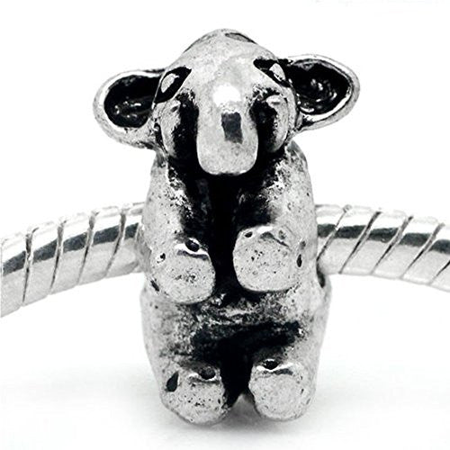 Elephant Bead Spacer for Snake Chain Charm Bracelet - Sexy Sparkles Fashion Jewelry - 1