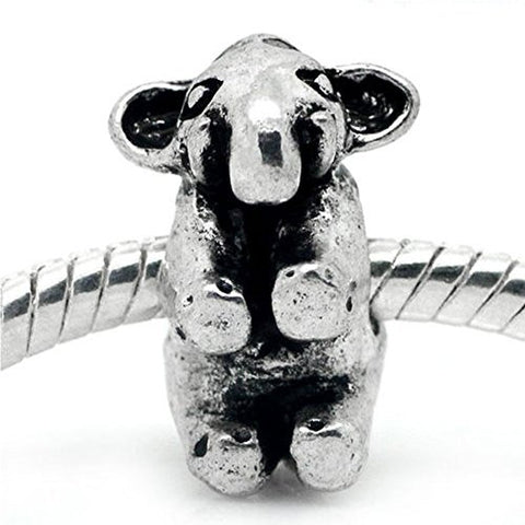 Elephant Bead Spacer for Snake Chain Charm Bracelet - Sexy Sparkles Fashion Jewelry - 1