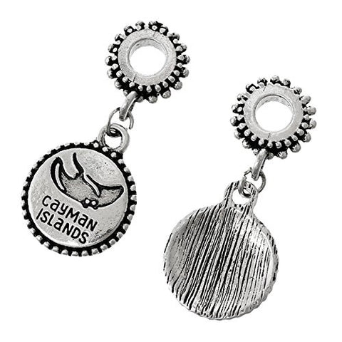 State Charm Bead Spacer (Cayman Islands)Spacer Bead for European Snake Chain Charm Bracelet - Sexy Sparkles Fashion Jewelry - 2