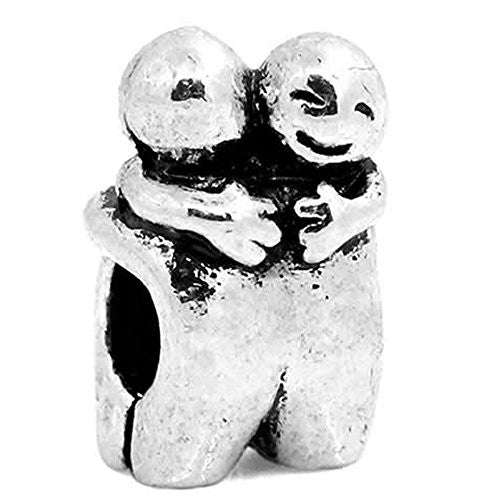 Best Friends Hugging European Bead Compatible for Most European Snake Chain Bracelet - Sexy Sparkles Fashion Jewelry - 1