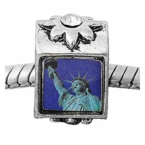 Statue of Liberty Bead Spacer for Snake Chain Charm Bracelet - Sexy Sparkles Fashion Jewelry