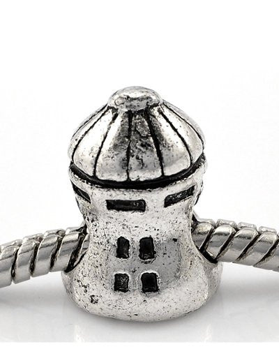 Lighthouse Tower European Bead Compatible for Most European Snake Chain Bracelet - Sexy Sparkles Fashion Jewelry - 1