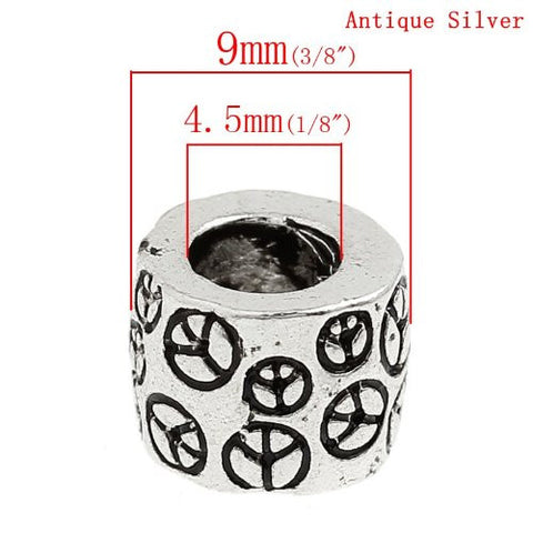 Peace Symbol Charm European Bead Compatible for Most European Snake Chain Bracelet - Sexy Sparkles Fashion Jewelry - 3