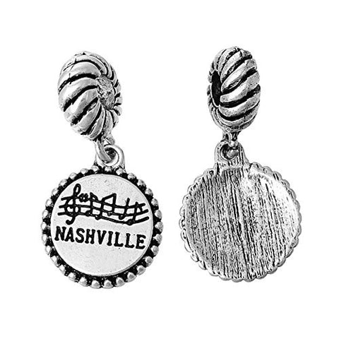 State Charm Bead Spacer (Nashville)Spacer Bead for European Snake Chain Charm Bracelet - Sexy Sparkles Fashion Jewelry - 2
