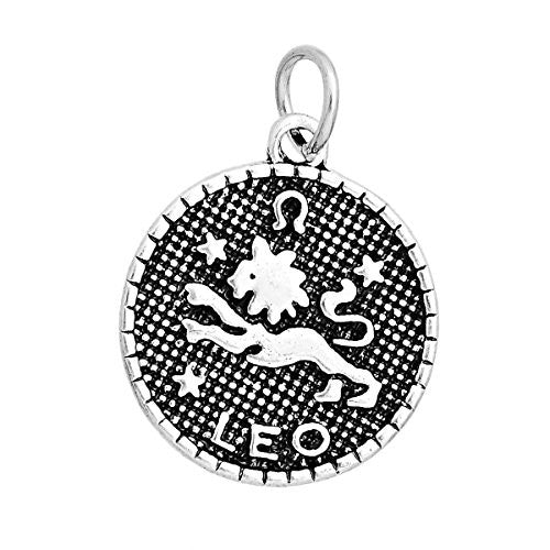 Round Leo Charm Pendant - Sexy Sparkles Fashion Jewelry - 1