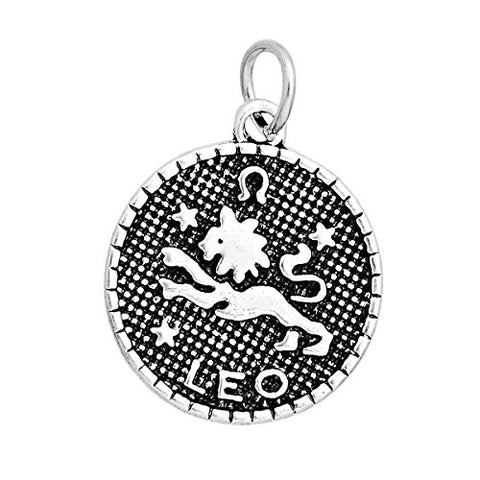 Round Leo Charm Pendant - Sexy Sparkles Fashion Jewelry - 1