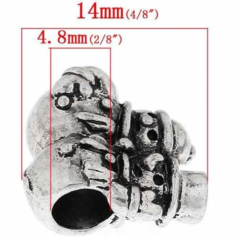 Snow Man Charm European Bead Compatible for Most European Snake Chain Bracelet - Sexy Sparkles Fashion Jewelry - 2
