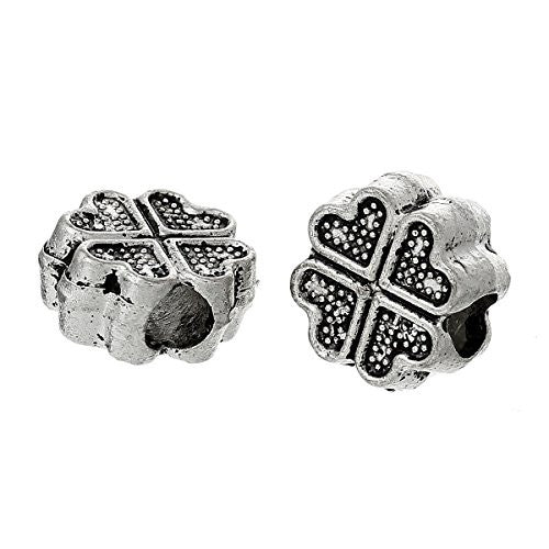 Carved Four Leaf Clover Bead Compatible for Most European Snake Chain Bracelet - Sexy Sparkles Fashion Jewelry - 1
