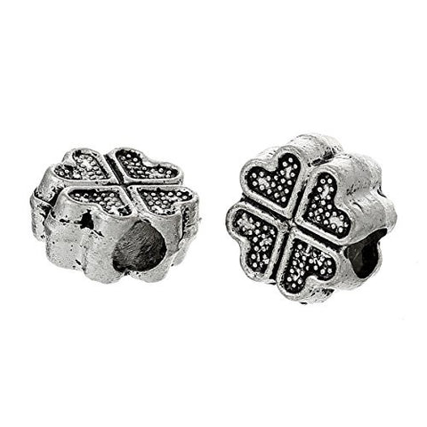 Carved Four Leaf Clover Bead Compatible for Most European Snake Chain Bracelet - Sexy Sparkles Fashion Jewelry - 1