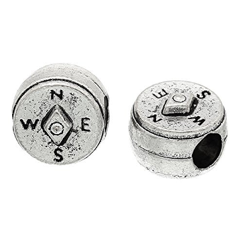 Compass European Charm Spacer Bead for European Snake Chain Charm Bracelet - Sexy Sparkles Fashion Jewelry - 1