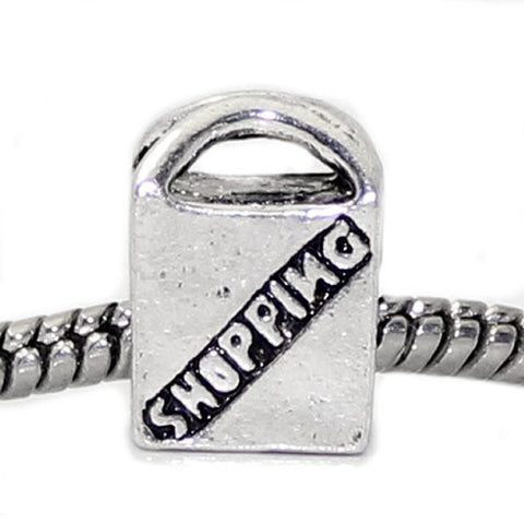 Hand Bag Shopping Charm Spacer Beads for Snake Chain Charm Bracelet - Sexy Sparkles Fashion Jewelry - 4