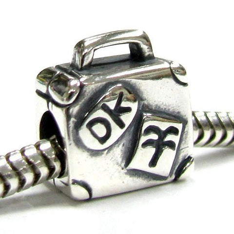 Suitcase Luggage Bag European Bead Compatible for Most European Snake Chain Bracelet - Sexy Sparkles Fashion Jewelry - 2