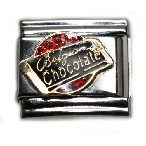 Belgian Chocolate Italian Link Bracelet Charm - Sexy Sparkles Fashion Jewelry - 1