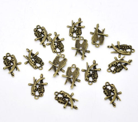Antique Bronze Plated Base Bird Charm Pendant for Necklace - Sexy Sparkles Fashion Jewelry - 2
