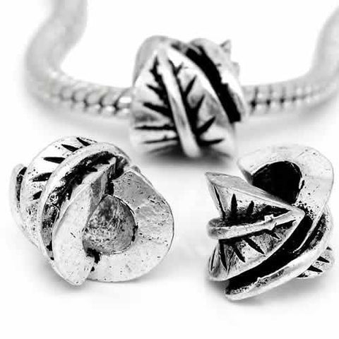 Leaf Design Charm European Bead Compatible for Most European Snake Chain Bracelet - Sexy Sparkles Fashion Jewelry - 2