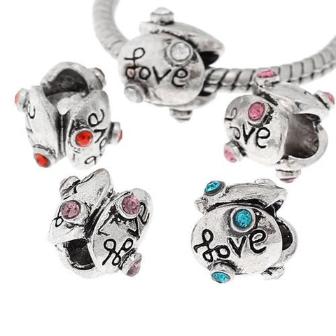 Birthstone February Rhinestone Spacer European Bead Compatible for Most European Snake Chain Bracelet - Sexy Sparkles Fashion Jewelry - 2